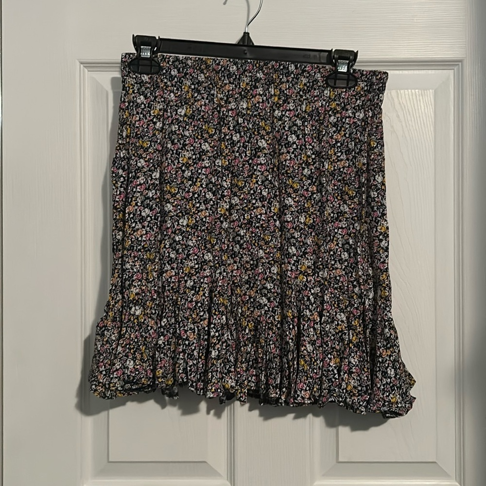 LOFT Floral Mini Skirt